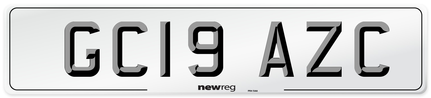 GC19 AZC Number Plate from New Reg